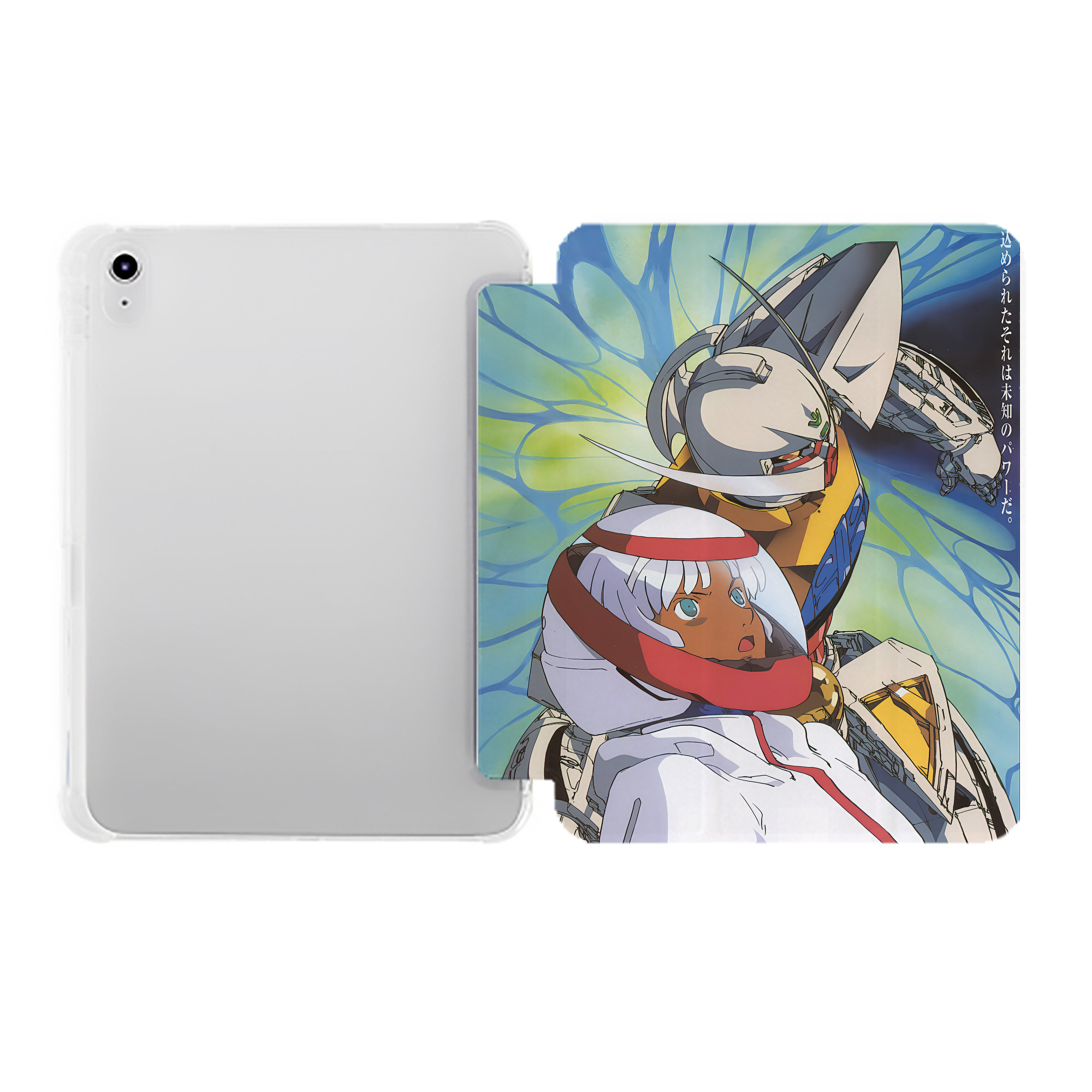 （画像用） 機動戦士ガンダム Mobile Suit Gundam IPad ケース ペン収納付き 三つ折りスタンド PUレザー×シリコン 対応機種9.5/10.5/10.9インチ